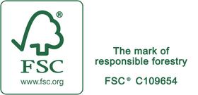 FSC. The mark of responsible forestry. FSC C109654