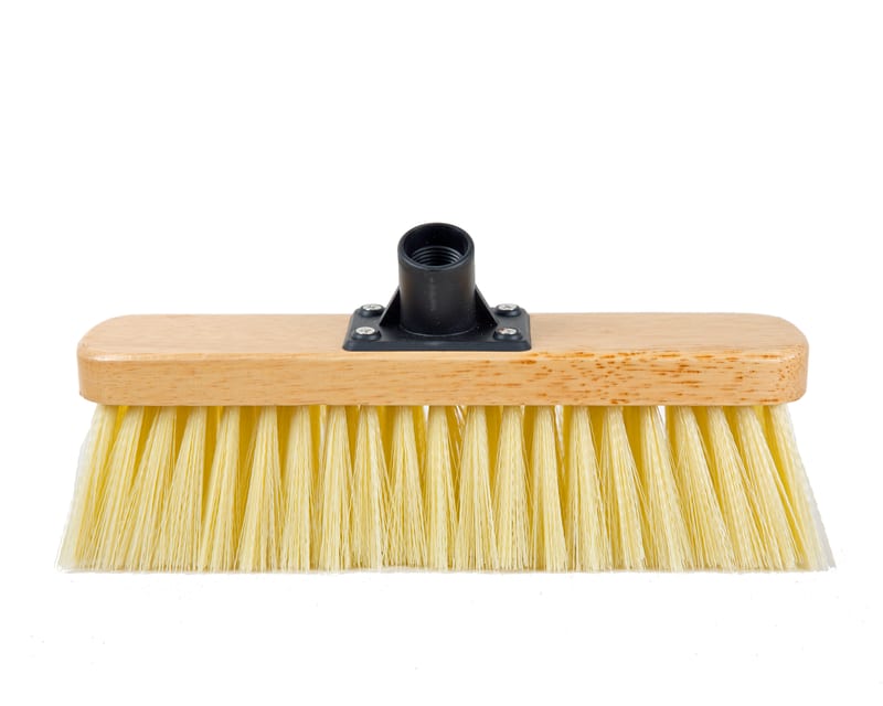 Soft Cream Broom Threaded, back view